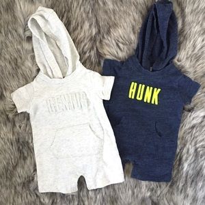 Genius and Hunk sweatshirt onesies Carter's